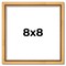 Square Classic Modern Gold Picture Frame - UV Acrylic, Foam Board Backing, Hanging Hardware